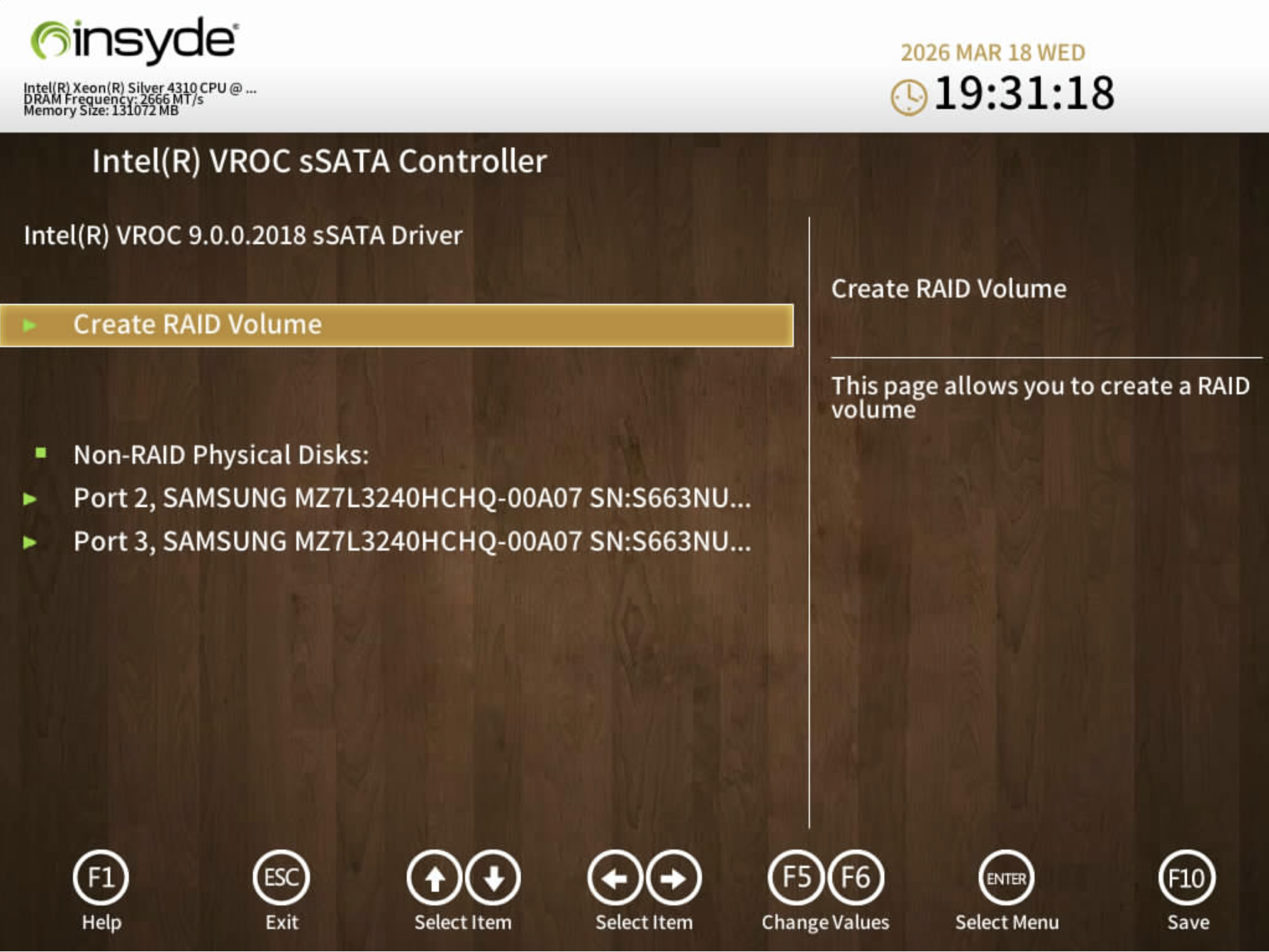 Controller VROC Management